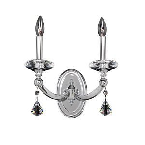 Allegri Floridia 2 Light 11 Inch Wall Sconce in Chrome