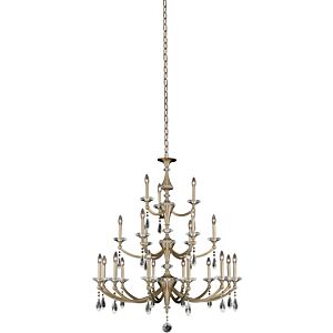  Floridia 2 Modern Chandelier in Matte Brushed Champagne Gold