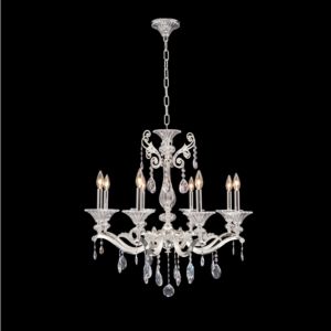  Vasari Traditional Chandelier in Two Tone Silver