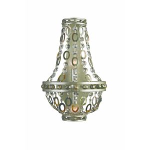 Allegri Lucia 2 Light 17 Inch Wall Sconce in Vintage Silver Leaf