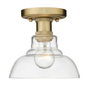 Carver Bcb 1-Light Flush Mount Ceiling Light in Brushed Champagne Bronze