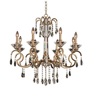 Allegri Valencia Crystal Chandelier in Brushed Champagne Gold