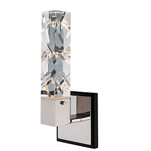 Allegri Serres Wall Sconce in Matte Black with Polished Nickel