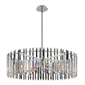  Viano  Contemporary Chandelier in Polished Chrome