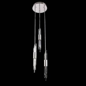 Lucca 3 Light Multi Drop Foyer in Polished Chrome