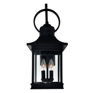 Cleveland 2-Light Outdoor Wall Lantern in Black