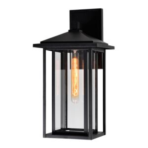 CWI Crawford 1 Light Black Outdoor Wall Light