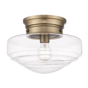 Ingalls Mbs 1-Light Semi-Flush Mount Ceiling Light in Modern Brass