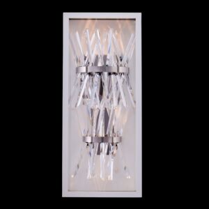Glacier Estereo 25" LED Outdoor Wall Sconce in Matte White