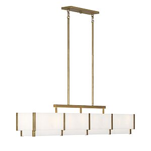 Orleans 8-Light Linear Chandelier in Distressed Gold