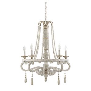 Savoy House Helena 5 Light Chandelier in Provence with Gold Accents