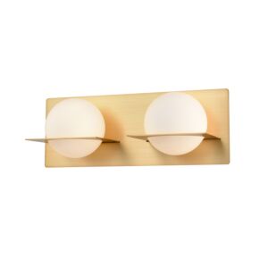 DVI Io 2-Light Bathroom Vanity Light in Venetian Brass