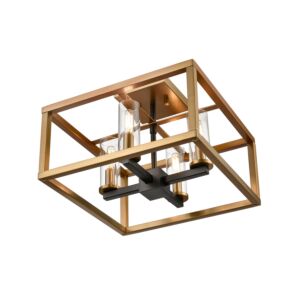Sambre 4-Light Semi-Flush Mount in Multiple Finishes and Brass and Graphite