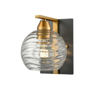DVI Tropea 1-Light Wall Sconce in Brass and Graphite