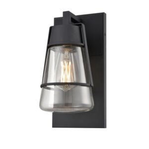 Lake Of The Woods Outdoor 1-Light Wall Sconce in Black