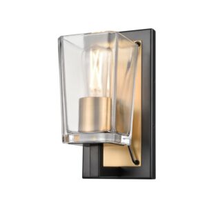 DVI Riverdale 1-Light Wall Sconce in Brass and Graphite
