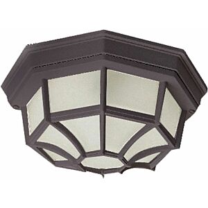 Crown Hill 2-Light Outdoor Ceiling Mount in Rust Patina