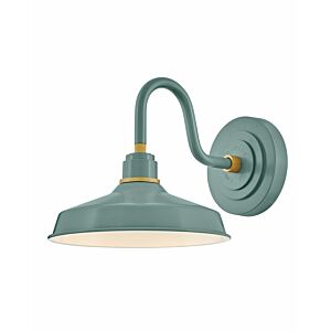 Hinkley Foundry Classic 1-Light Outdoor Wall Light In Sage Green