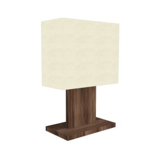 Clean 1-Light Table Lamp in American Walnut