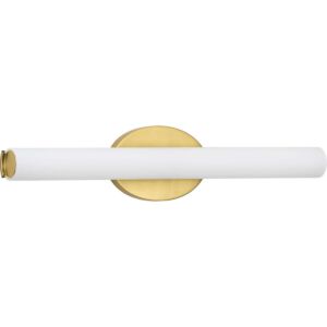 Parallel LED 1-Light LED Linear Bathroom Vanity Light in Satin Brass