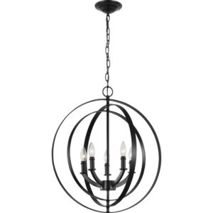 Equinox 5-Light Pendant in Black
