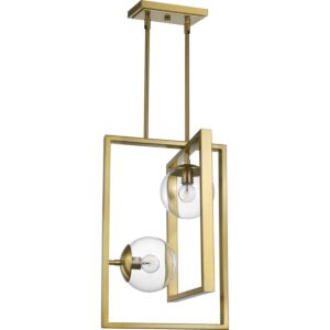 Atwell 2-Light Pendant in Brushed Bronze