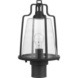 Benton Harbor 1-Light Post Lantern in Black