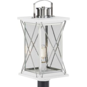 Barlowe 1-Light Post Lantern in Stainless Steel