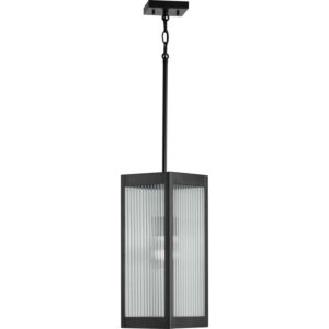 Felton 1-Light Hanging Lantern in Black