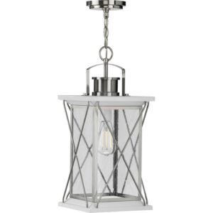 Barlowe 1-Light Hanging Lantern in Stainless Steel