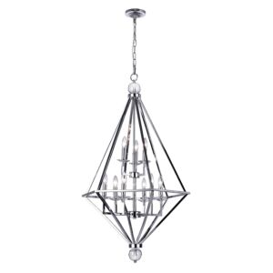 CWI Lighting Calista 9 Light Chandelier with Chrome Finish