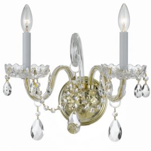 Trad Crystal 2-Light Spectra Wall Sconce