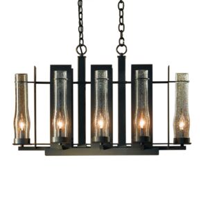 Hubbardton Forge 22 8-Light New Town Large Chandelier in Dark Smoke