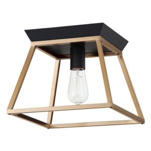 Paulino 1-Light Ceiling Mount in Brushed Gold and Matte Black