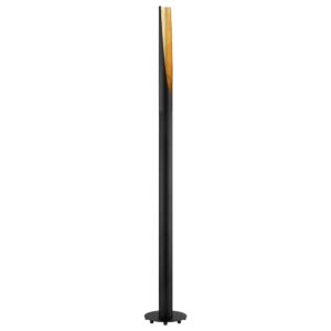 Barbotto 1-Light LED Floor Lamp in Black with Gold