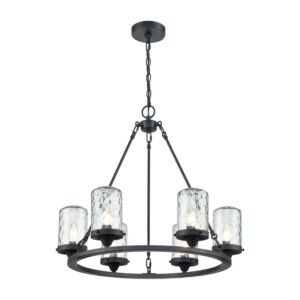 Torch 6-Light Outdoor Pendant in Charcoal