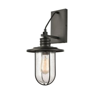 Lakeshore Drive 1-Light Wall Sconce in Matte Black