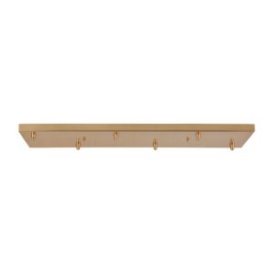 Pendant Options Six Hole Linear Pan for Pendants in Satin Brass