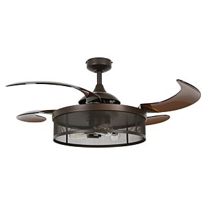 Meridian 3-Light 48" Fandelier in Oil Rubbed Bronze and Amber
