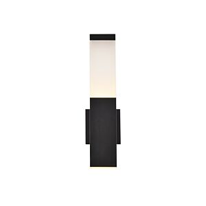 Raine LED Outdoor Wall Lamp in black