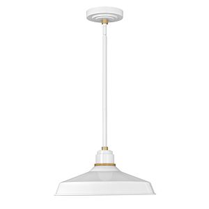 Hinkley Foundry 8 Inch Outdoor Hanging Light in Gloss White