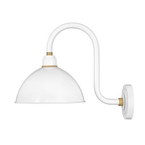 Foundry 17 Outdoor Wall Light in Gloss White"