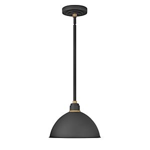 Foundry Outdoor Hanging Light in Textured Black