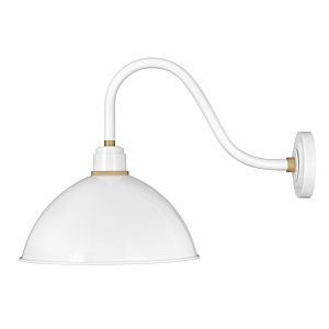 Foundry 18 Outdoor Wall Light in Gloss White"