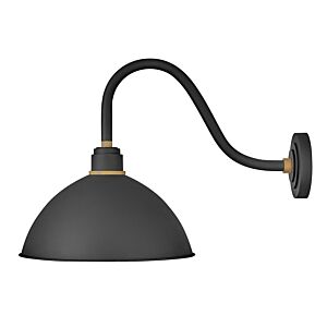 Hinkley Foundry Dome 1-Light Outdoor Wall Light In Textured Black