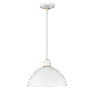 Hinkley Foundry 11 Inch Outdoor Hanging Light in Gloss White