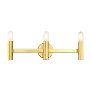 Copenhagen 3-Light Bathroom Vanity Light in Polished Brass