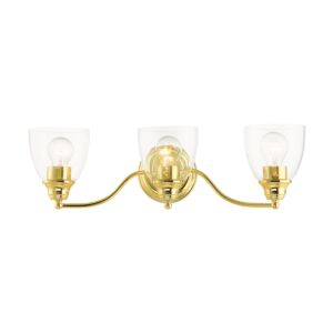 Montgomery 3-Light Bathroom Vanity Light in Polished Brass