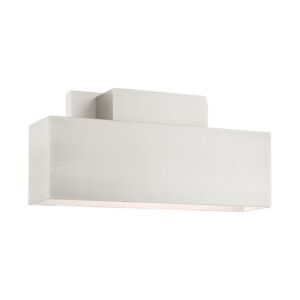 Lynx 2-Light Outdoor Wall Sconce in Brushed Nickel