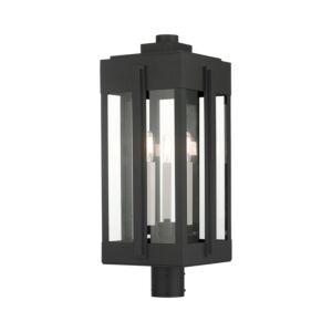 Lexington 3-Light Outdoor Post Top Lantern in Black